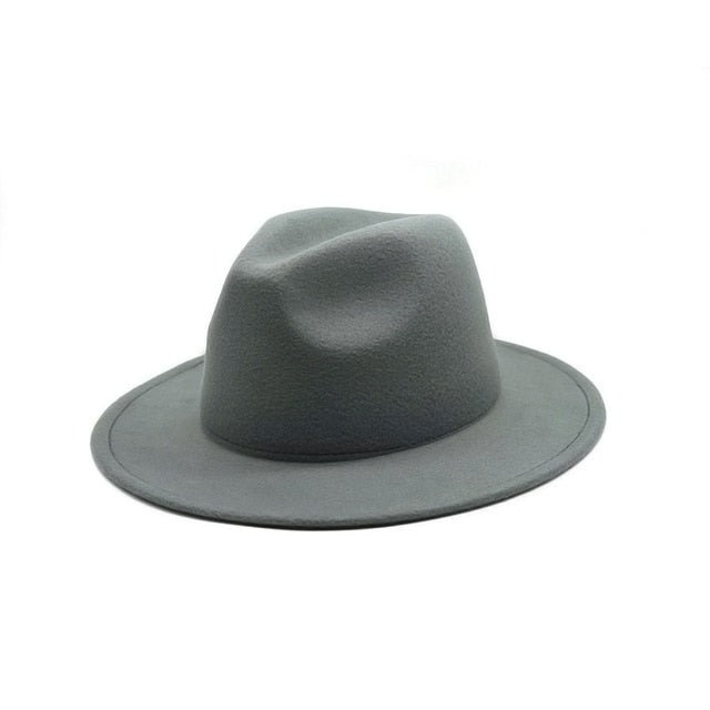 Women Fedoras Big Brim Style Vintage Hats