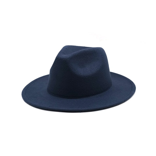 Women Fedoras Big Brim Style Vintage Hats