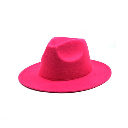 Women Fedoras Big Brim Style Vintage Hats