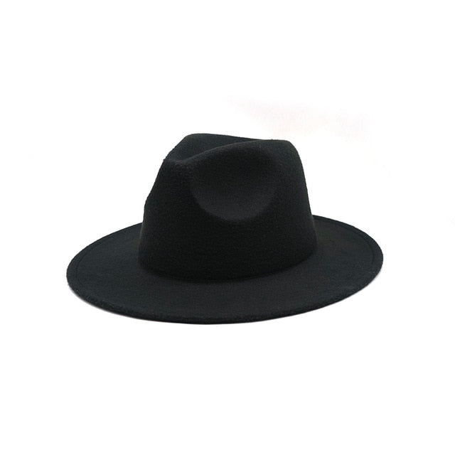 Women Fedoras Big Brim Style Vintage Hats