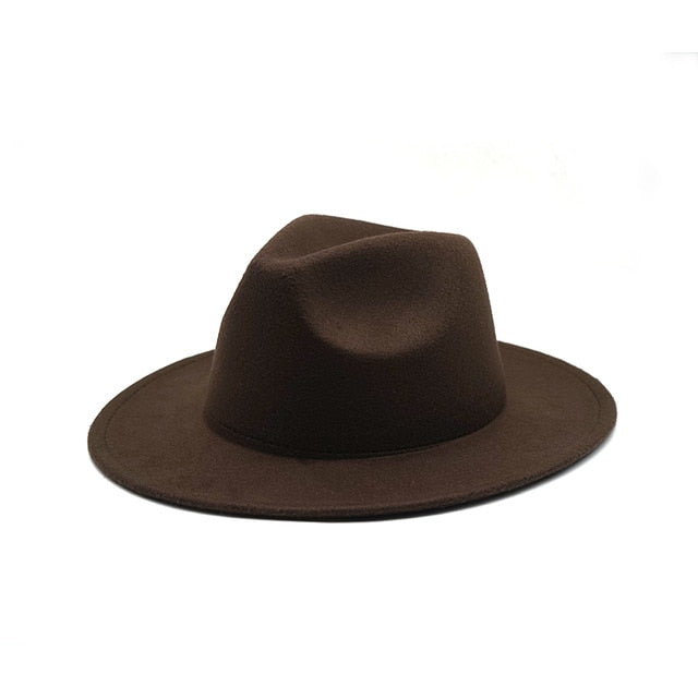 Women Fedoras Big Brim Style Vintage Hats
