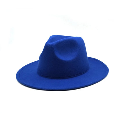 Women Fedoras Big Brim Style Vintage Hats