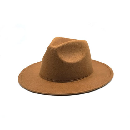 Women Fedoras Big Brim Style Vintage Hats