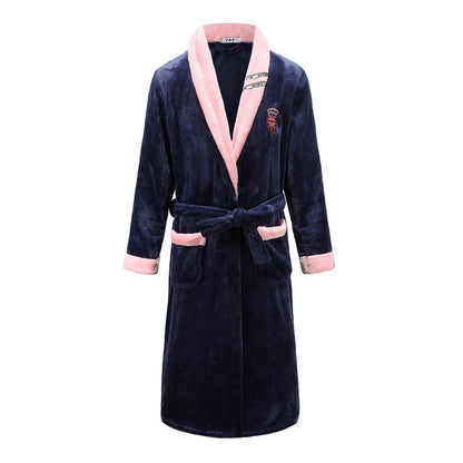Men Fleece Women Warm + Belt House Robe