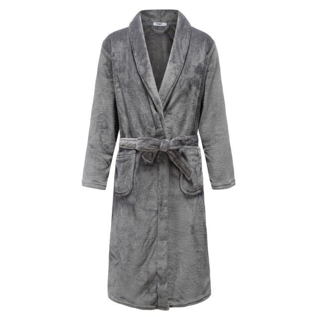 Men Fleece Women Warm + Belt House Robe