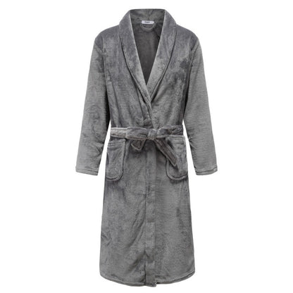 Men Fleece Women Warm + Belt House Robe