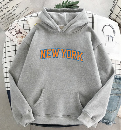NEW Women NEW YORK Printing Cotton Thicken Warm Hoodies