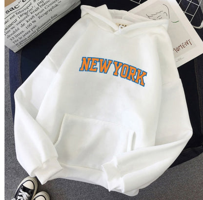 NEW Women NEW YORK Printing Cotton Thicken Warm Hoodies