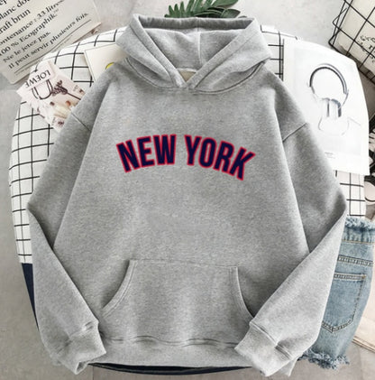 NEW Women NEW YORK Printing Cotton Thicken Warm Hoodies