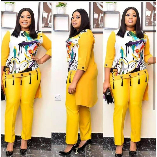 Women 2 Piece Printed Designer Top & Pant Set