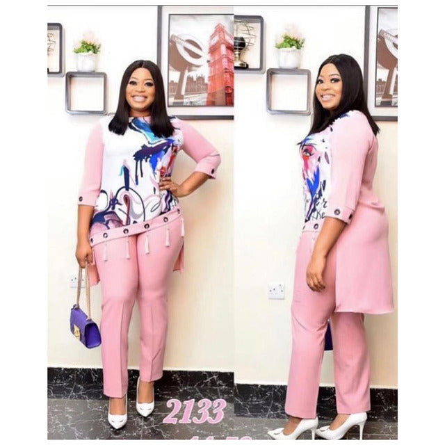 Women 2 Piece Printed Designer Top & Pant Set