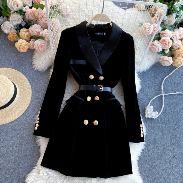 Women Velvet Jacket With Belt