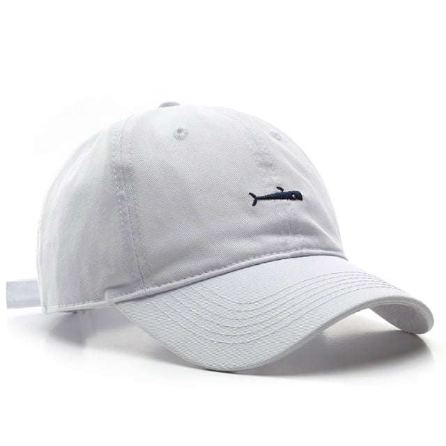 Men Women Baseball Fish Embroidery Cap