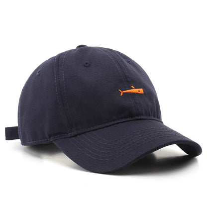 Men Women Baseball Fish Embroidery Cap