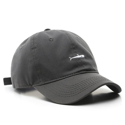 Men Women Baseball Fish Embroidery Cap
