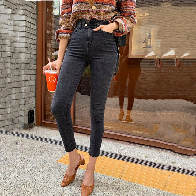 Women Slim Pencil High Waist Pants