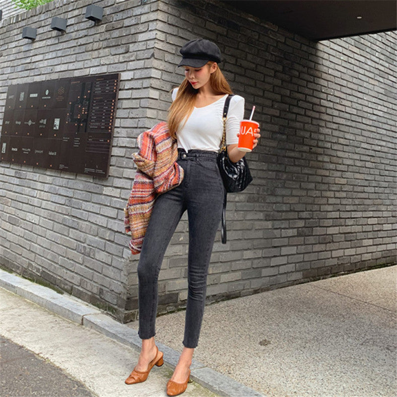 Women Slim Pencil High Waist Pants