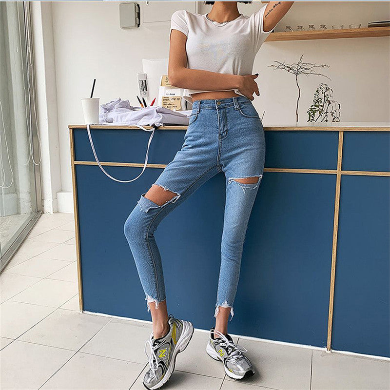 Women Slim Pencil High Waist Pants