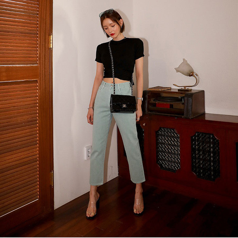 Women Slim Pencil High Waist Pants