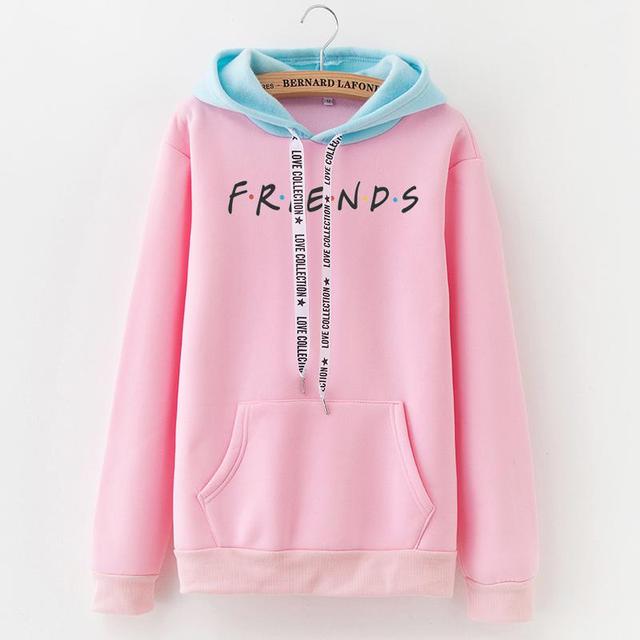Women Fashion Letter FRIENDS Printed Hoodie
