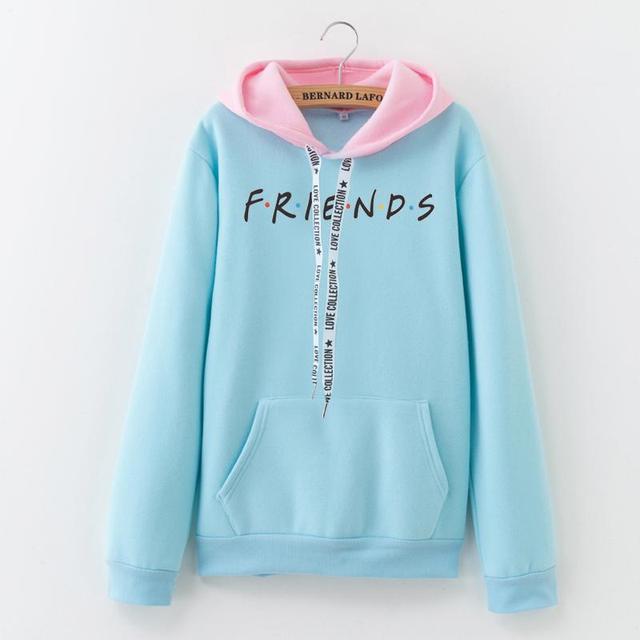 Women Fashion Letter FRIENDS Printed Hoodie