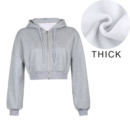 Women Solid Long Sleeve Crop Top Sweater