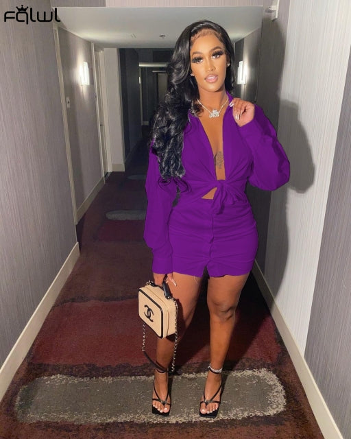 Women Two Piece Crop Top and Skirt Set