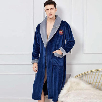 Men Fleece Women Warm + Belt House Robe