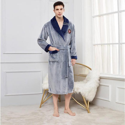 Men Fleece Women Warm + Belt House Robe