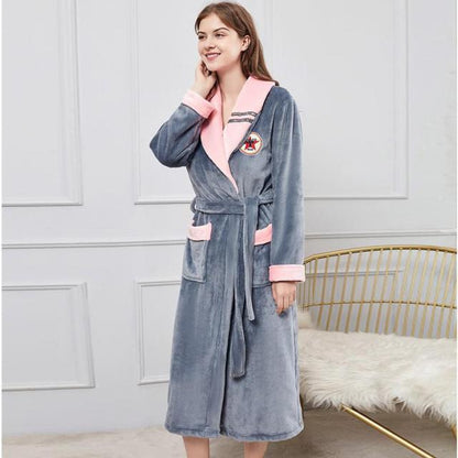Men Fleece Women Warm + Belt House Robe