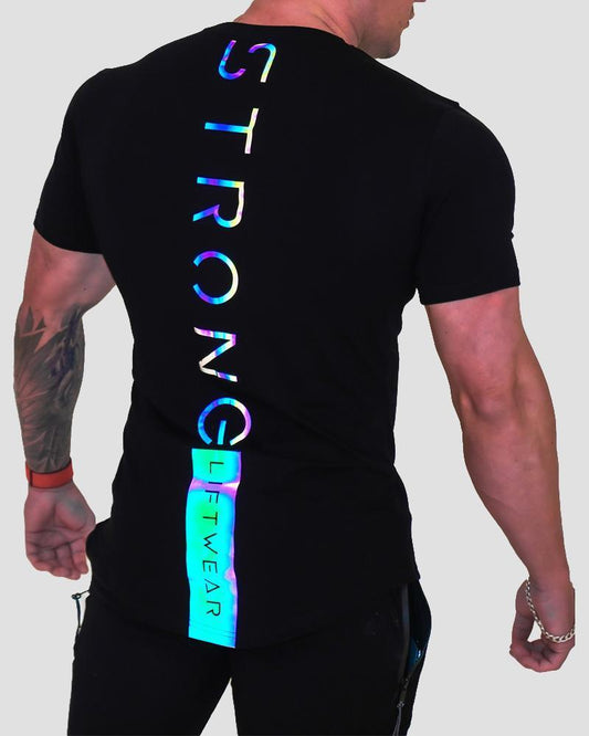 Men Short Sleeve Cotton Reflective Shirt
