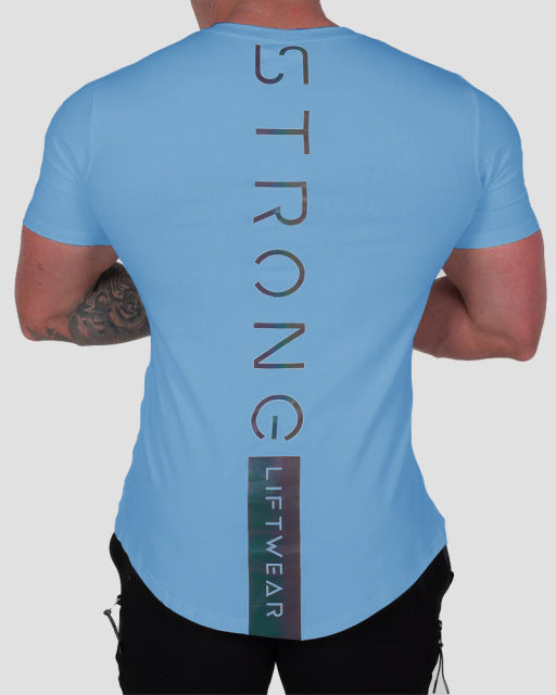 Men Short Sleeve Cotton Reflective Shirt