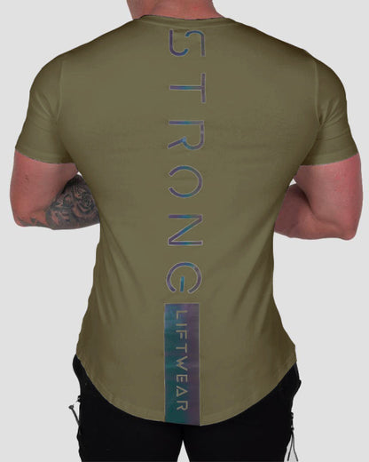 Men Short Sleeve Cotton Reflective Shirt