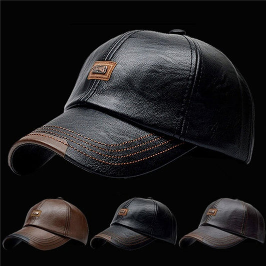NEW Baseball Casual Fashion Hat Velvet Leather Baseball Cap