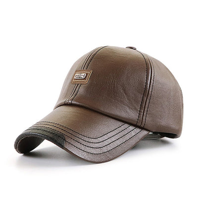 NEW Baseball Casual Fashion Hat Velvet Leather Baseball Cap