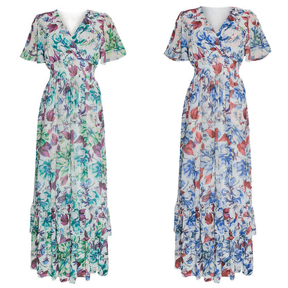 Women Boho Floral Dress