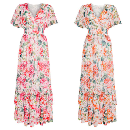 Women Boho Floral Dress