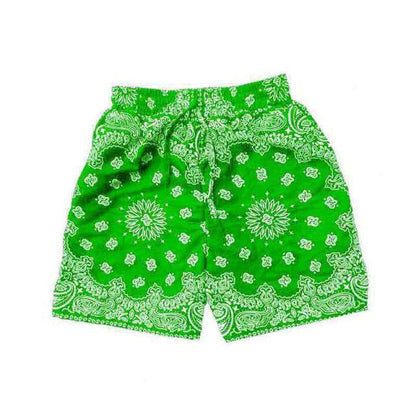 New Men Flower Retro Floral Straight Loose Beach Three-Point Shorts