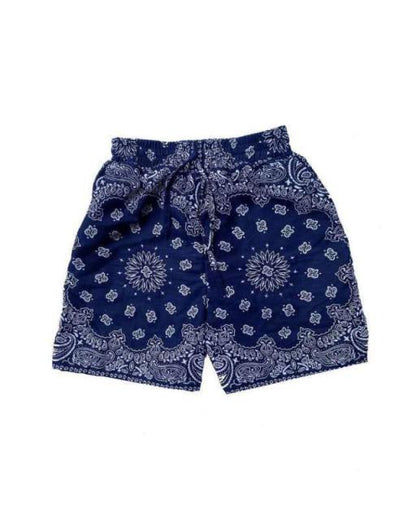 New Men Flower Retro Floral Straight Loose Beach Three-Point Shorts