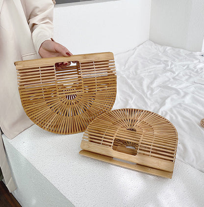 Women Elegant Weave Tote Handbag