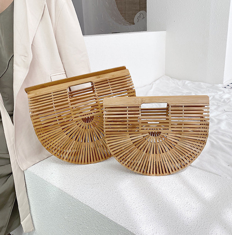 Women Elegant Weave Tote Handbag