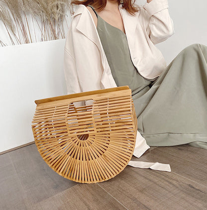 Women Elegant Weave Tote Handbag