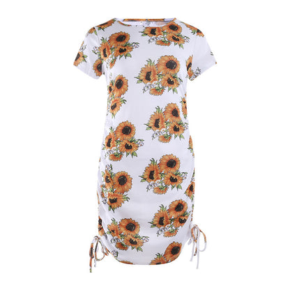 Women Basic Short Sleeve Bodycon Stretch Mini Dress