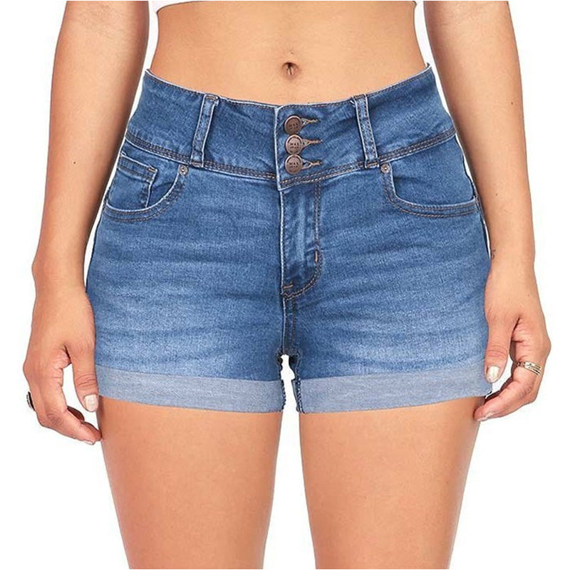 Women High-Waist Jean Shorts