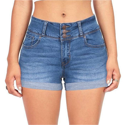 Women High-Waist Jean Shorts