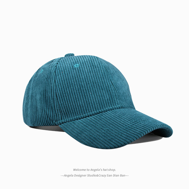 Women Cap Corduroy Cute Embroidery Cotton Snapback Fashion Cap