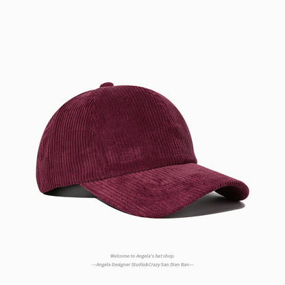 Women Cap Corduroy Cute Embroidery Cotton Snapback Fashion Cap