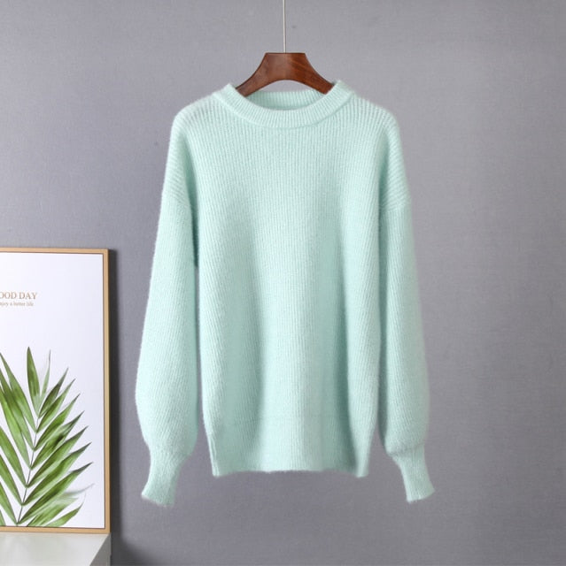 Women Soft Loose Knitted Cashmere Sweaters