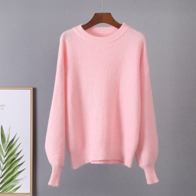Women Soft Loose Knitted Cashmere Sweaters