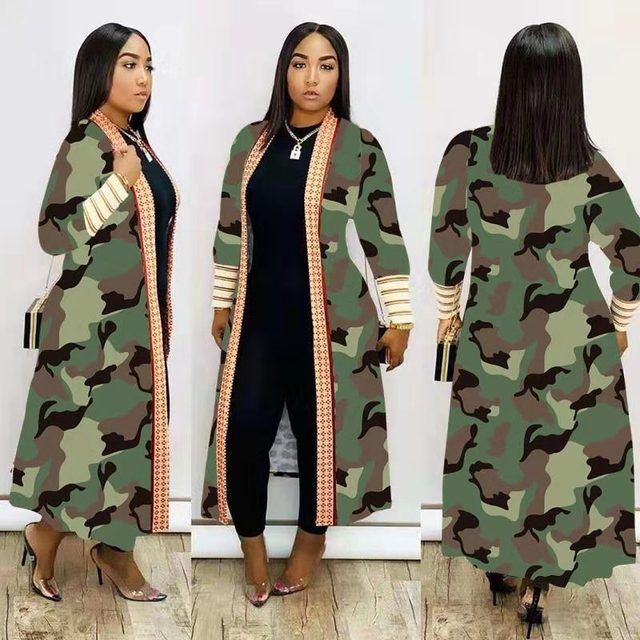 Women Long Sleeve Cardigan Cloak African Clothing